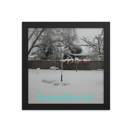 Winter Wonderland Framed photo paper poster with Groundfloor24 without House Logo