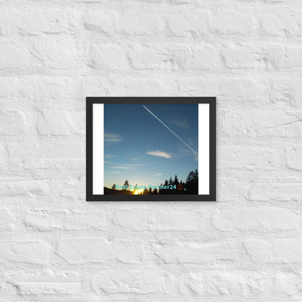 Attractive Sunset Sinari Framed photo paper poster with realestatepartner24 with house Logo