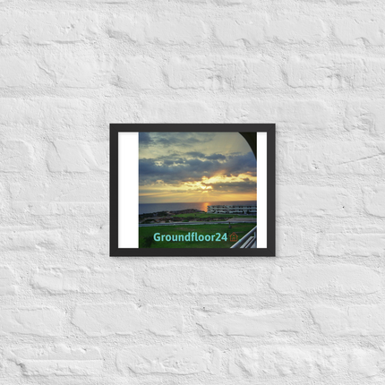 Natural View Framed photo paper poster with Groundfloor24 with House Logo