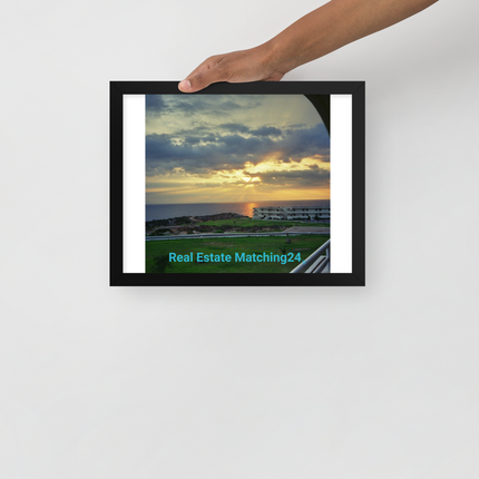 Natural View Framed photo paper poster with realestatematching24 without key Logo