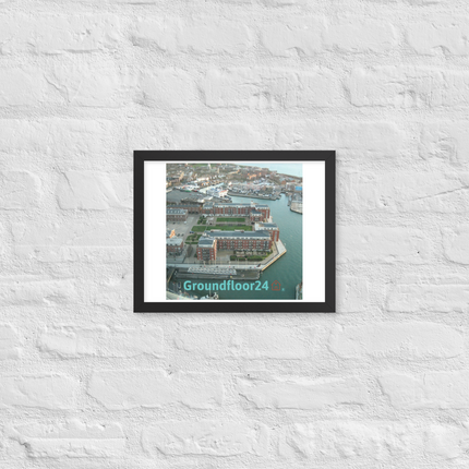 Nice City Framed photo paper poster with Groundfloor24 with House Logo