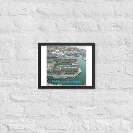 Nice City Framed photo paper poster with realestatematching with key Logo