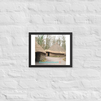 Village Charm Framed photo paper poster with groundfloorview24 with House Logo