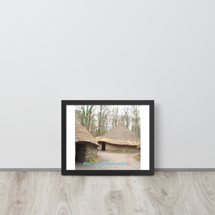 Village Charm Framed photo paper poster with realestatepartner24 with house Logo
