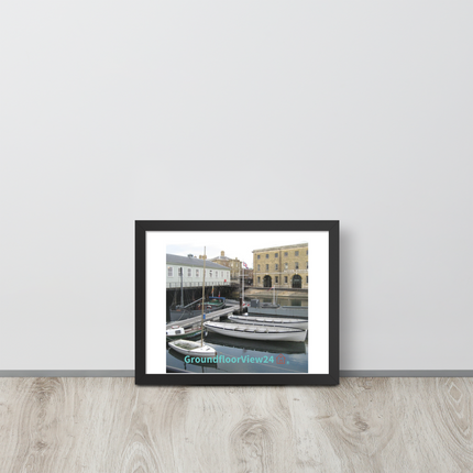 Boat on Water Framed photo paper poster with groundfloorview24 with House Logo