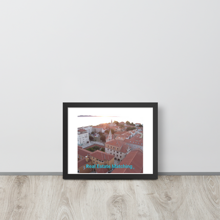Roof Sunset View Framed photo paper poster with realestatematching without key Logo