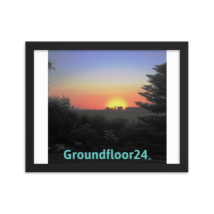 Beautiful Sunset Sinari Framed photo paper poster with Groundfloor24 without House Logo