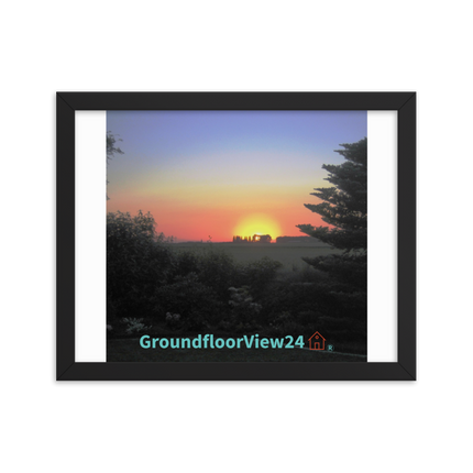 Beautiful Sunset Sinari Framed photo paper poster with groundfloorview24 with House Logo