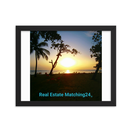 Beautiful Sea View Framed photo paper poster with realestatematching24 without key Logo