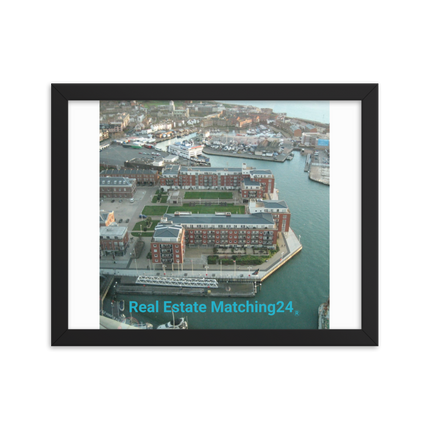 Nice City Framed photo paper poster with realestatematching24 without key Logo