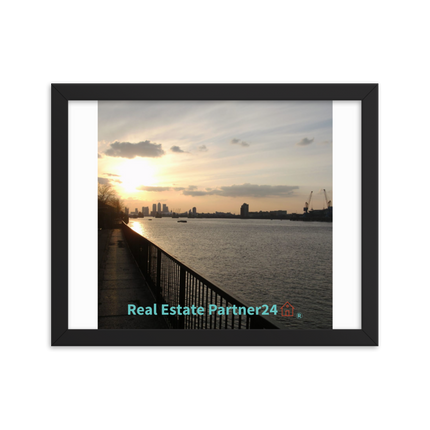Awesome River View Framed photo paper poster with realestatepartner24 with house Logo