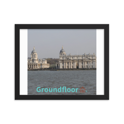 Riverside Beauty Framed photo paper poster with Groundfloor with House Logo