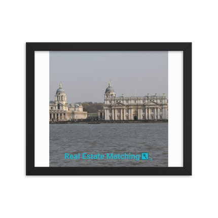 Riverside Beauty Framed photo paper poster with realestatematching with key Logo