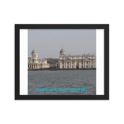 Riverside Beauty Framed photo paper poster with realestatematching24 with key Logo