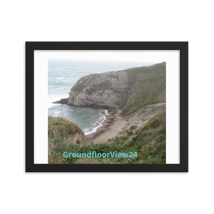 Sea & Hills Framed photo paper poster with groundfloorview24 with House Logo