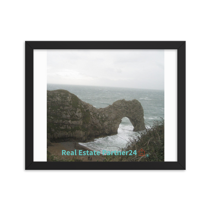 Coastal Escape Framed photo paper poster with realestatepartner24 with house Logo