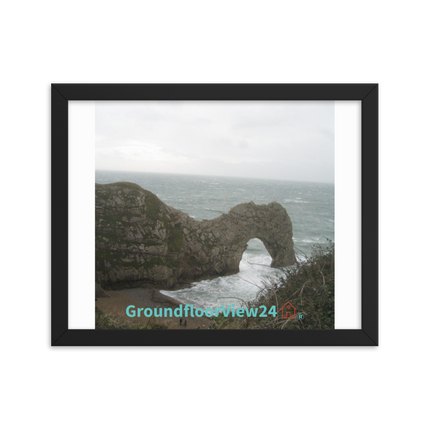 Coastal Escape Framed photo paper poster with groundfloorview24 with House Logo