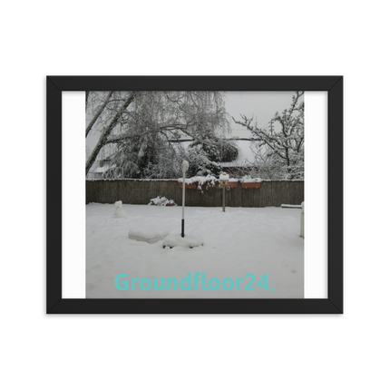 Winter Wonderland Framed photo paper poster with Groundfloor24 without House Logo