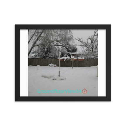 Winter Wonderland Framed photo paper poster with groundfloorview24 with House Logo