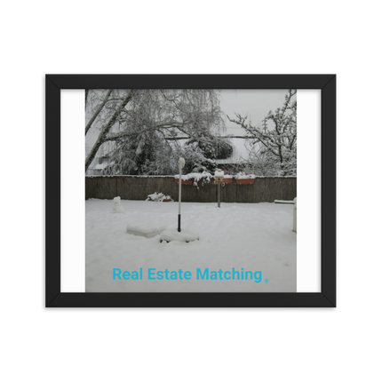 Winter Wonderland Framed photo paper poster with realestatematching without key Logo