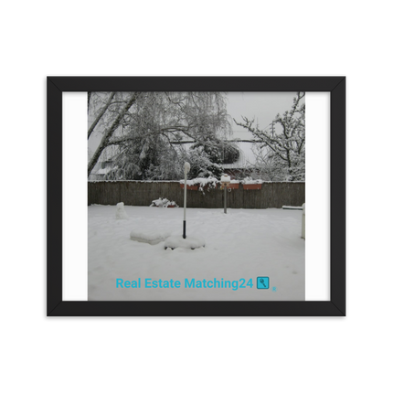 Winter Wonderland Framed photo paper poster with realestatematching24 with key Logo