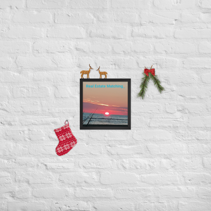 Beutiful Framed photo paper poster with Real Estate Matching Logo