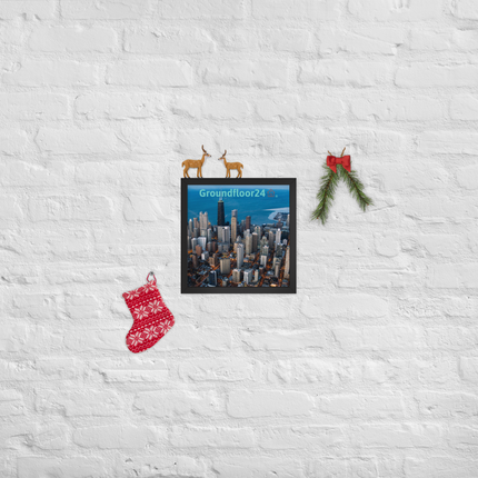 Beutiful Sinari Framed photo paper poster with Groundfloor24 Logo
