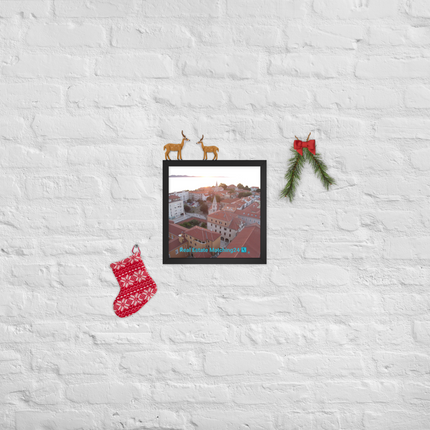 Roof Sunset View Framed photo paper poster with realestatematching24 with key Logo