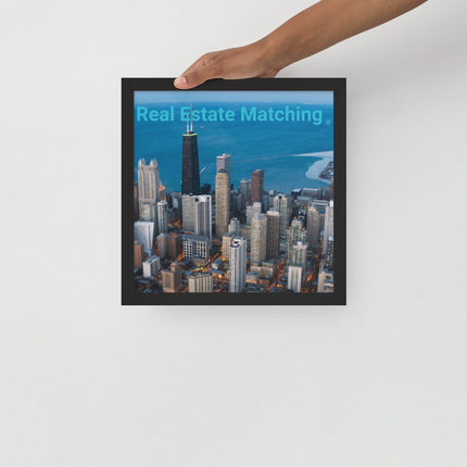 Beutiful Sinari Framed photo paper poster with Real Estate Matching Logo