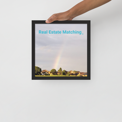 The Rainbow Sinari Framed photo paper poster with Real Estate Matching Logo