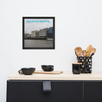 Beautiful Place Framed photo paper poster with Real Estate Matching Logo