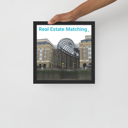 Hay's Galleria Framed photo paper poster with Real Estate Matching Logo