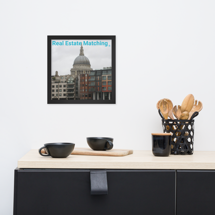 St. Paul's Cathedral Framed photo paper poster with Real Estate Matching Logo