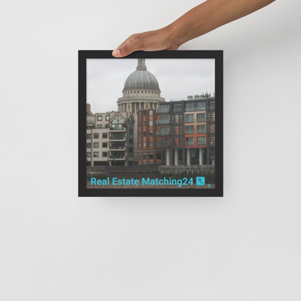 St. Paul's Cathedral Framed photo paper poster with Real Estate Matching24 Logo