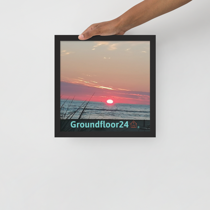 Beutiful Framed photo paper poster with Groundfloor24 Logo