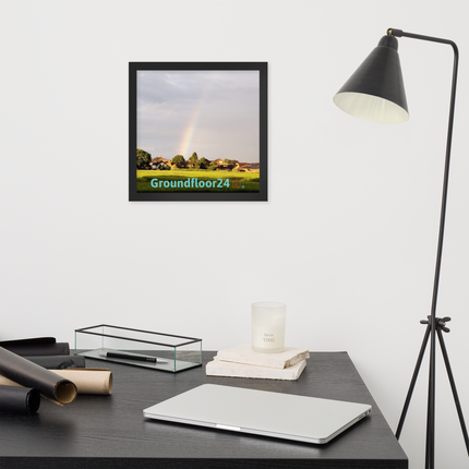 The Rainbow Sinari Framed photo paper poster with Groundfloor24 Logo