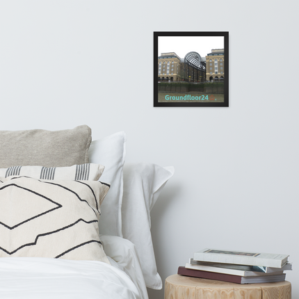Hay's Galleria Framed photo paper poster with Groundfloor24 Logo