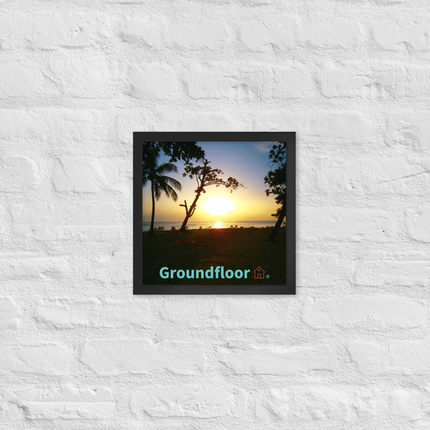 Beautiful Sea View Framed photo paper poster with Groundfloor with House Logo