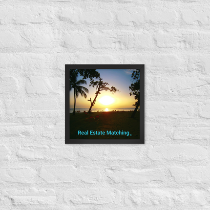 Beautiful Sea View Framed photo paper poster with realestatematching without key Logo