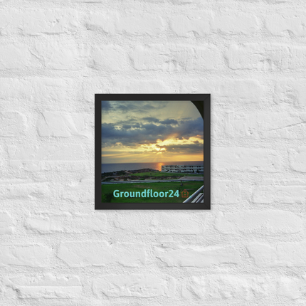 Natural View Framed photo paper poster with Groundfloor24 with House Logo