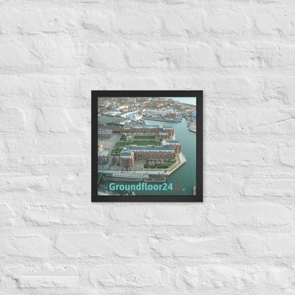 Nice City Framed photo paper poster with Groundfloor24 with House Logo