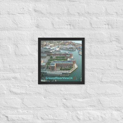 Nice City Framed photo paper poster with groundfloorview24 with House Logo