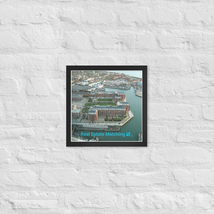 Nice City Framed photo paper poster with realestatematching with key Logo