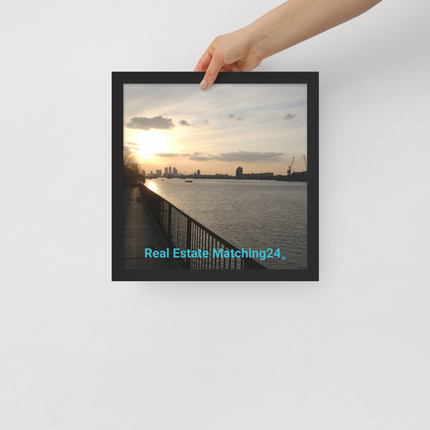 Awesome River View Framed photo paper poster with realestatematching24 without key Logo