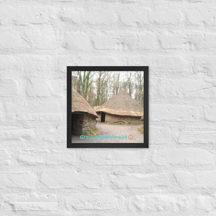 Village Charm Framed photo paper poster with groundfloorview24 with House Logo