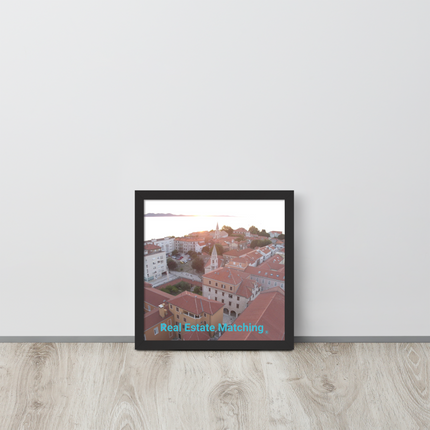 Roof Sunset View Framed photo paper poster with realestatematching without key Logo