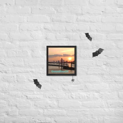 Evening Glow Framed photo paper poster with Groundfloor24 with House Logo