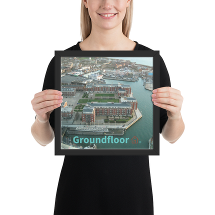 Nice City Framed photo paper poster with Groundfloor with House Logo