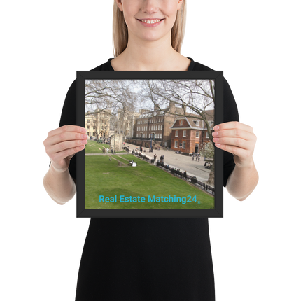 Beautiful Park Framed photo paper poster with realestatematching24 without key Logo