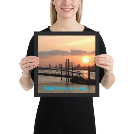 Evening Glow Framed photo paper poster with realestatematching without key Logo